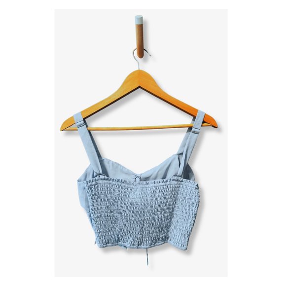 SLEEVELESS CORSET TOP | LIGHT BLUE - Picture 2 of 2